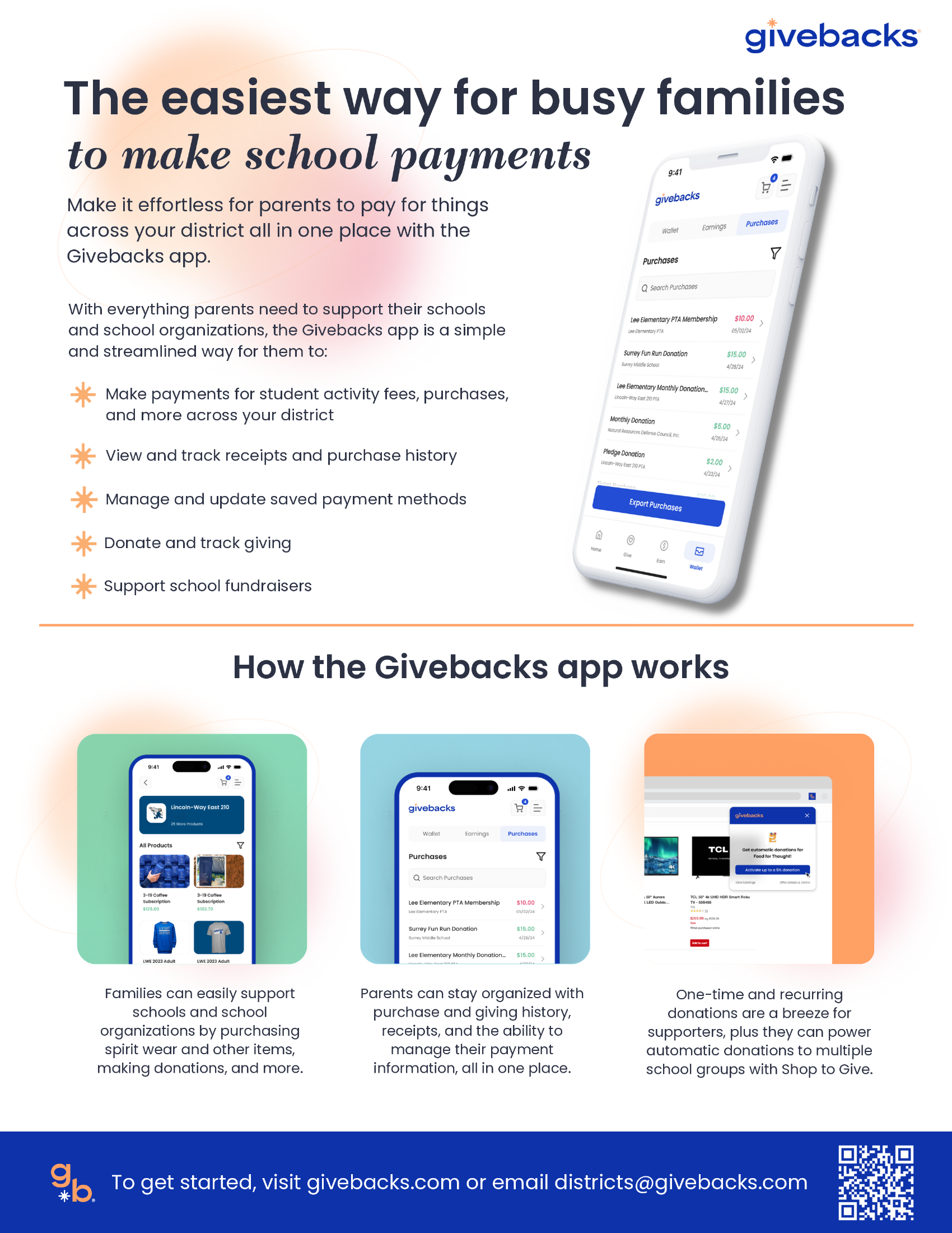 Givebacks Consumer App Interface